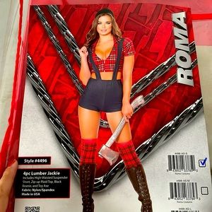 4 pc Lumber Jack / Jackie Women’s Halloween Costume